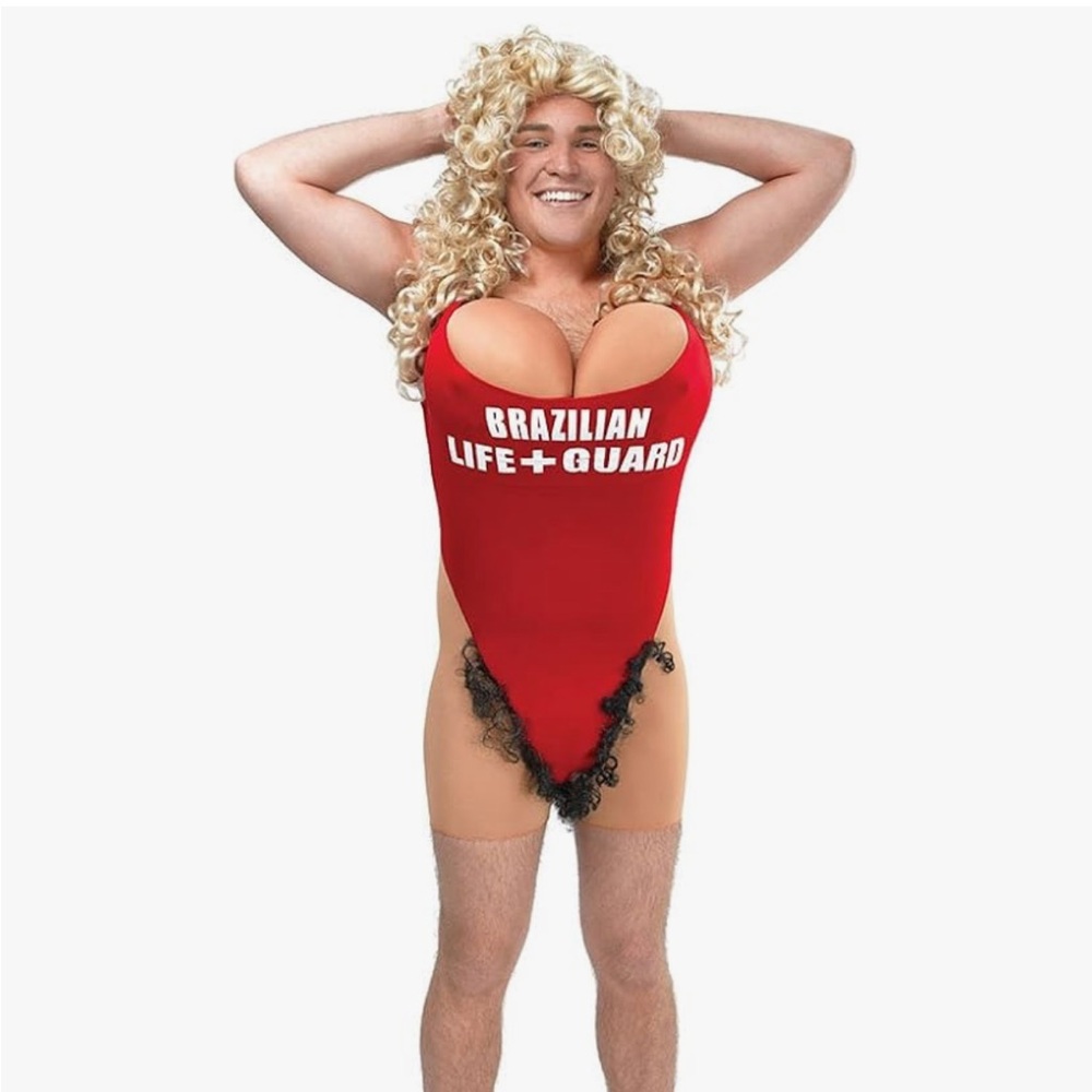 Red Brazilian Lifeguard Costume
